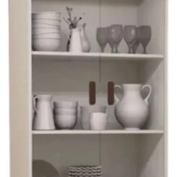 Cristalero ComboHome Estantería Nórdico 2 Puertas 1 Cajón Blanco 1