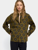 Camisa Con Estampado Floral 100% Algodón multicolor