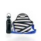 Set de lunchera Big de neopreno con correa ajustable y botella de acero inoxidable 500ml brio set classic/negro