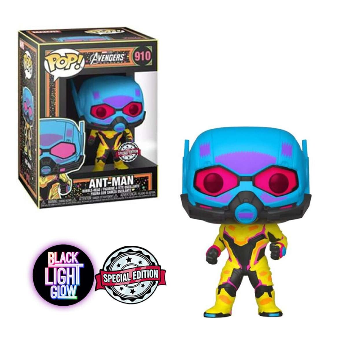 Ant Man Marvel [Exclusivo Black Light Glow] - 910 