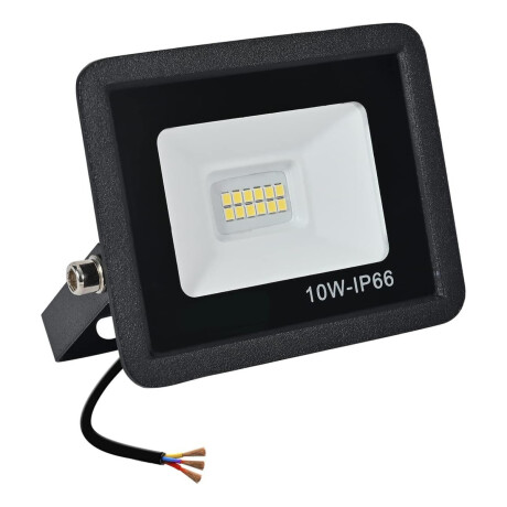 Reflector Foco Led 10w Luz Fria Exterior Ip66 Negro