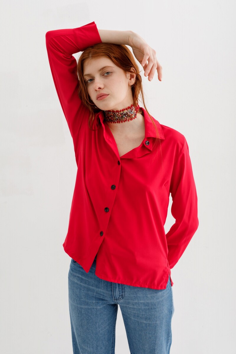 Camisa Monclo Lisa - Rojo 