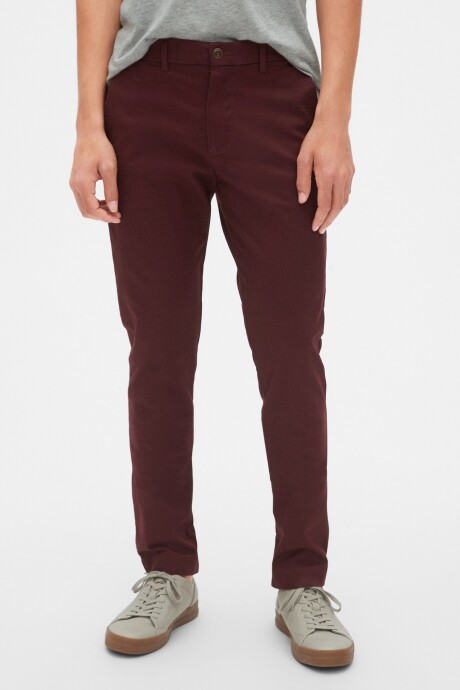 Pantalón Skinny Khaki Hombre Pinot Noir 796