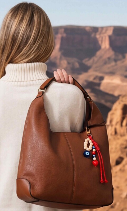 CARTERA ELIZABETH CON LLAVERO DE REGALO WISHES HABANO