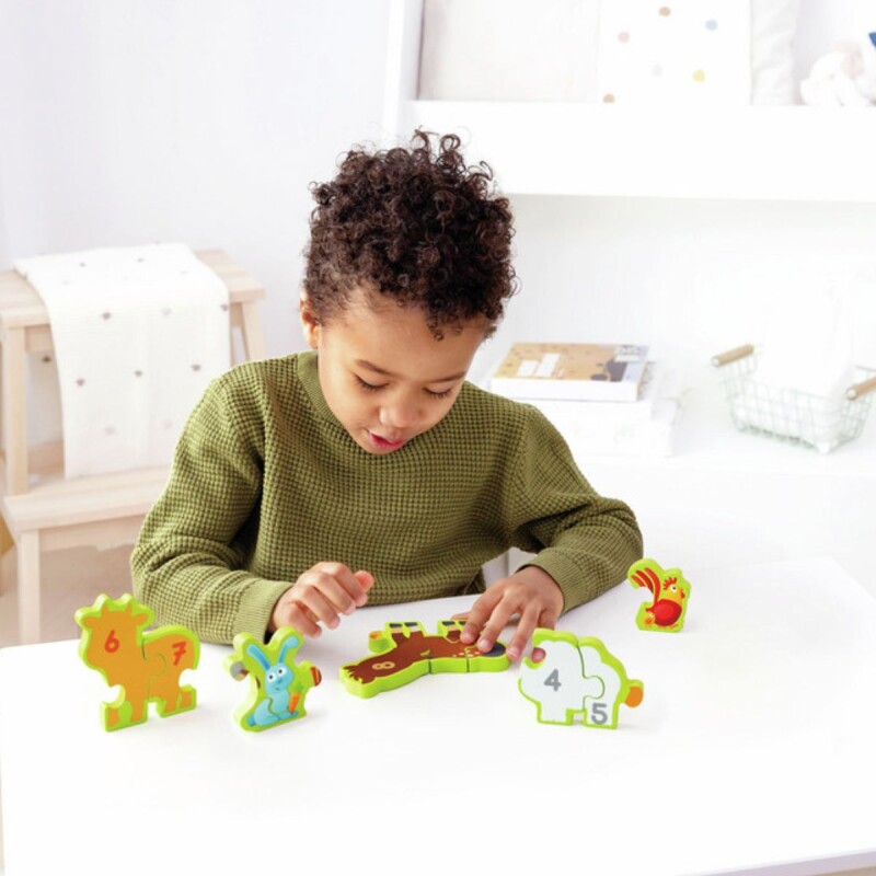 Puzzle Rompecabezas Animales de granja + Números 3+ Hape Puzzle Rompecabezas Animales De Granja + Números 3+ Hape