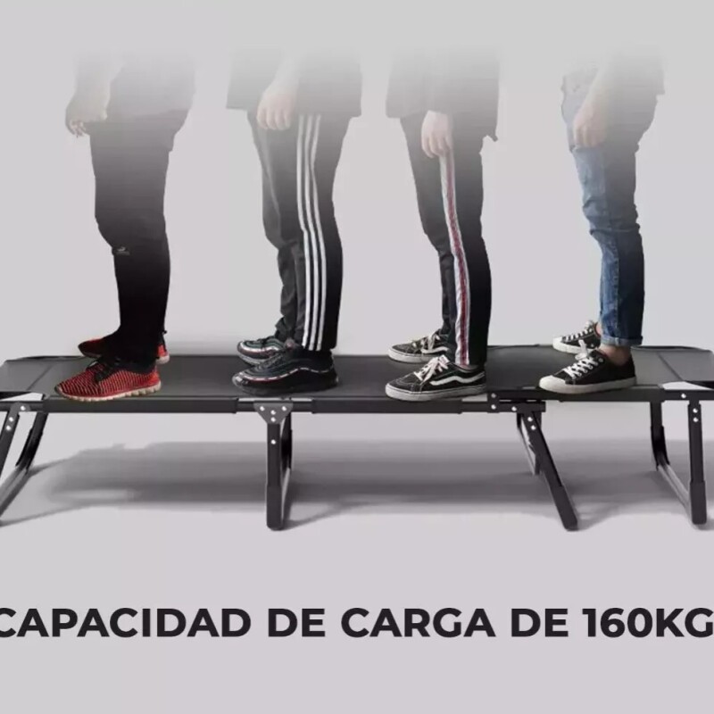 Catre Plegable con colchón GRIS