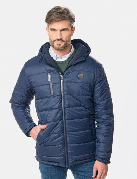 CAMPERA REVERSIBLE CAPITONEADA Azul