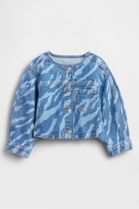 Campera De Jean Zebra Toddler Niña Zebra Print