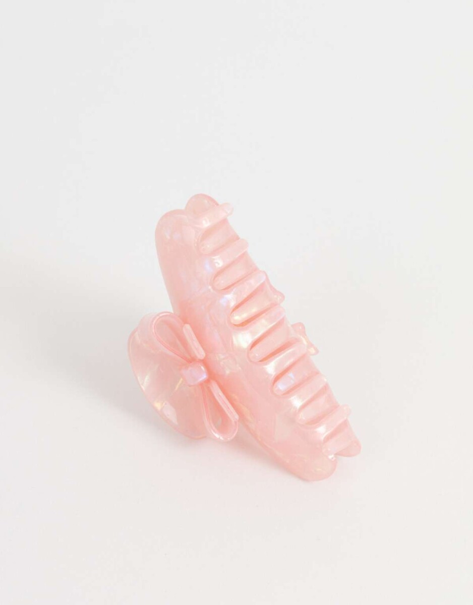 Broche Con Moño - Rosa Claro 