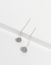 Aros Colgantes Largos Metal Aros Colgantes Esfera - Plateado Rodio