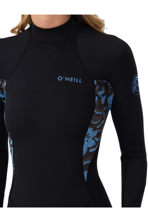 Bahia 2mm - Back Zip - LS Spring - Seawater Florar Bahia 2mm - Back Zip - LS Spring - Seawater Florar