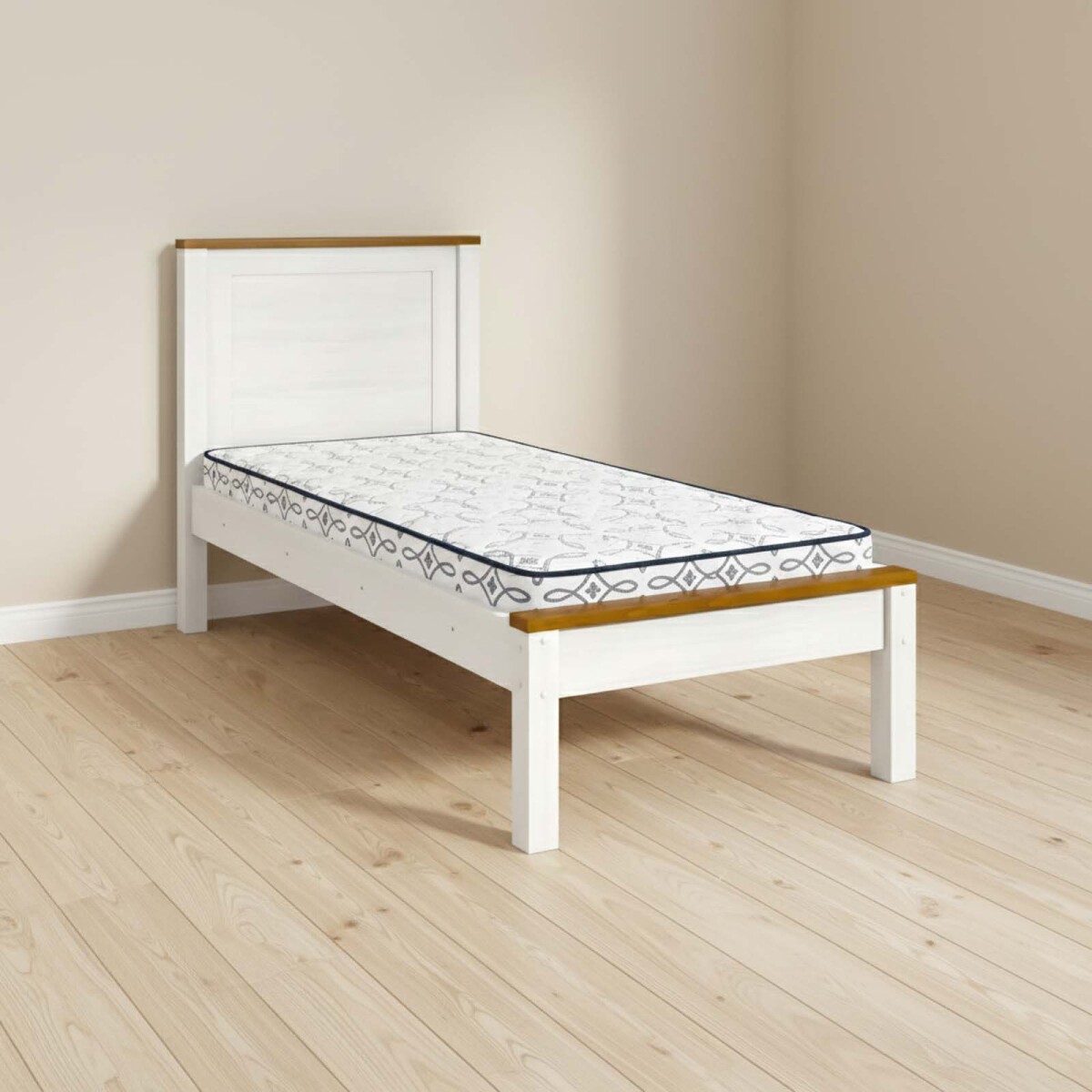 COLCHÓN - 1 1/2 PLAZA ESPUMA BLANCO VANILA 