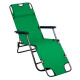 Silla Reposera Catre Plegable Anatómica Liviana Con Almohada Verde
