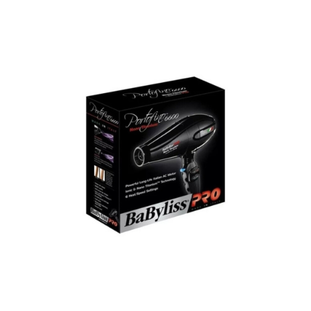 SECADOR BABYLISS PORTOFINO B6600 2000W 6VEL NEGRO 10231 Unica