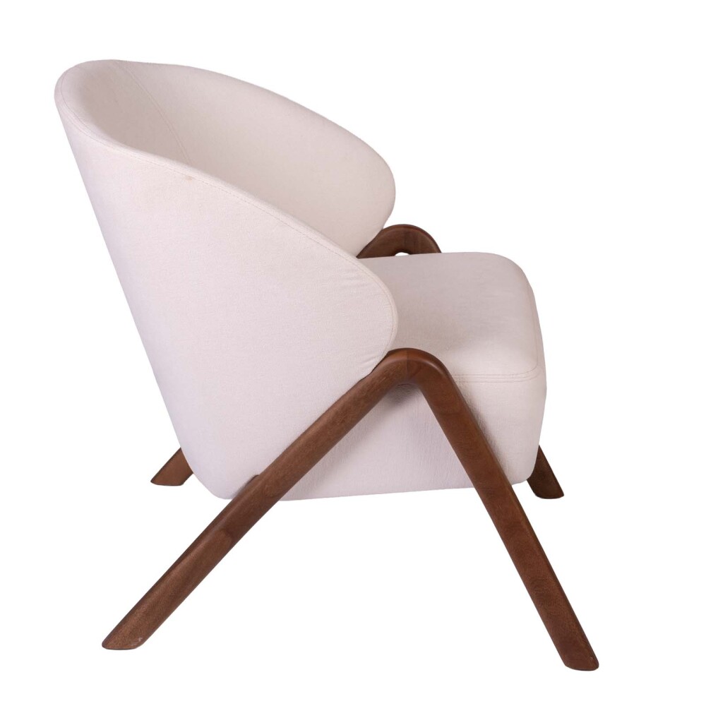 BUTACA TELA-Y-MADERA NATURAL-BEIGE ARCO OFF WHITE/MIEL