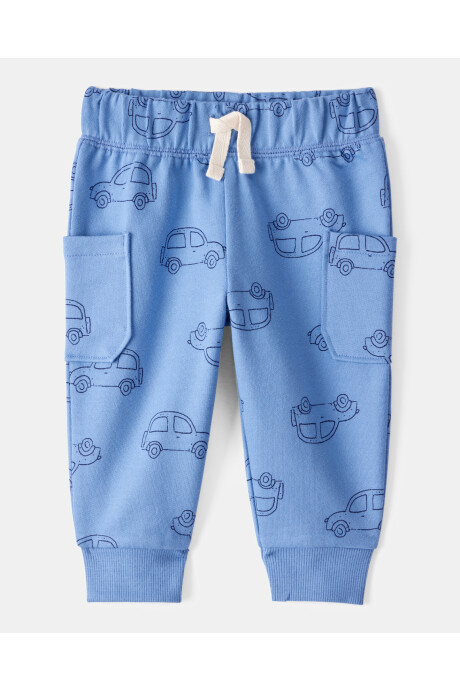 Set dos piezas de algodón, pantalón y body, diseño autos Sin color