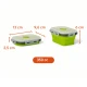 Set X4 Taper Contenedor Silicona Plegables Tapa Plastico Hermetica Verde