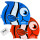 Set X2 Gorras + Clip Nasal + Tapones Peces Infantil Azul