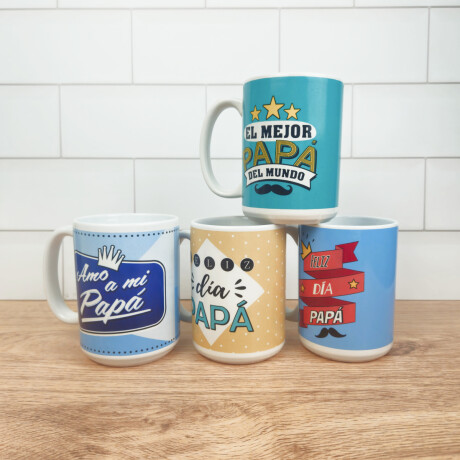 Taza de cerámica para papá Azul