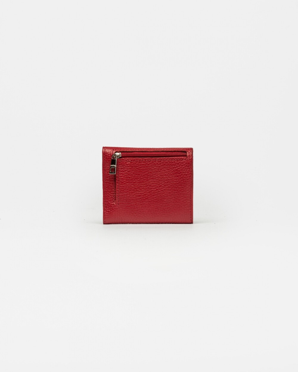 Billetera Cloe en cuero graneado Rojo