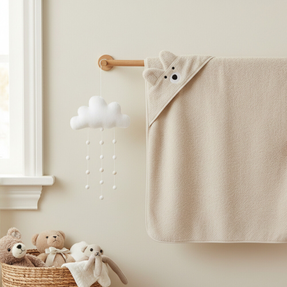 Toalla capucha LORELLI beige