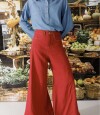 Pantalon Wide Xl Linen Ss26 Cherry