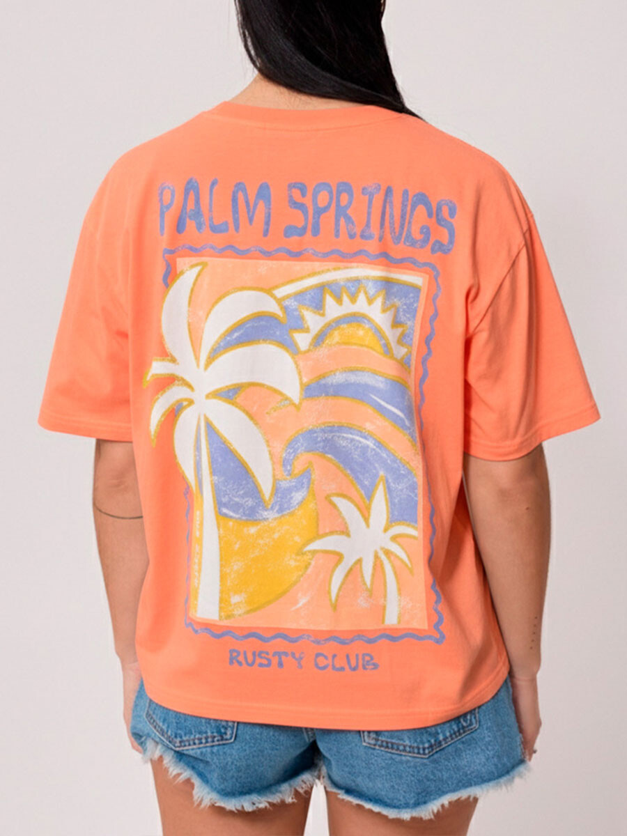 T-SHIRT SOLAT RUSTY - Coral 