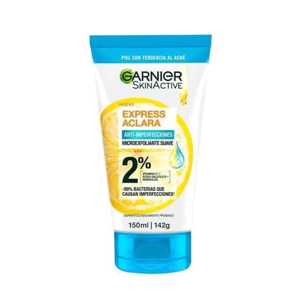 Gel Microexfoliante Anti-Imperfecciones Express Aclara 150 ml – Garnier Gel Microexfoliante Anti-Imperfecciones Express Aclara 150 ml – Garnier