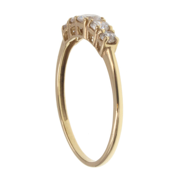 Anillo de oro amarillo 18k con circonias N9362 Anillo de oro amarillo 18k con circonias N9362