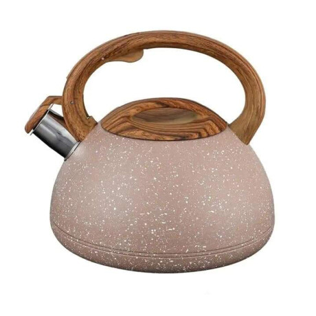 Caldera Silbadora 3L Acero Inoxidable Mango Madera Beige