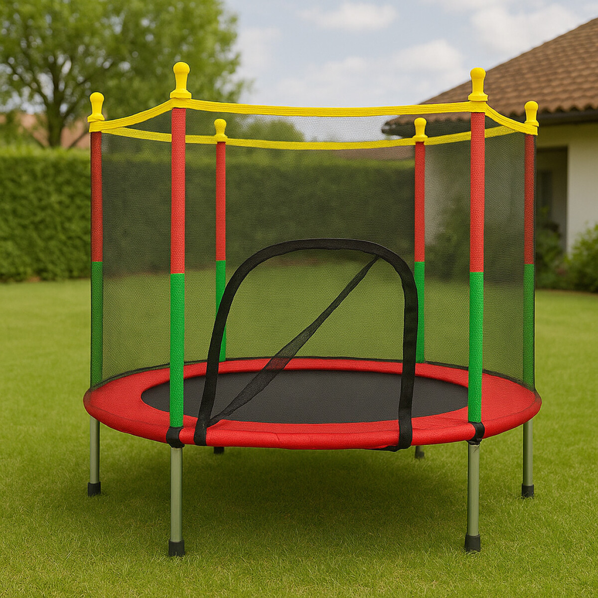 Cama Infantil Elastica Con Red - roja 