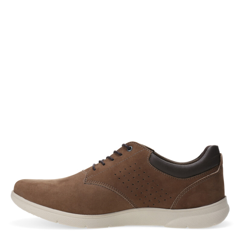 Zapato de Hombre Freeway Casual Marrón Alga (Nobuk)