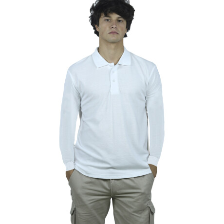 Remera Polo manga larga Blanco