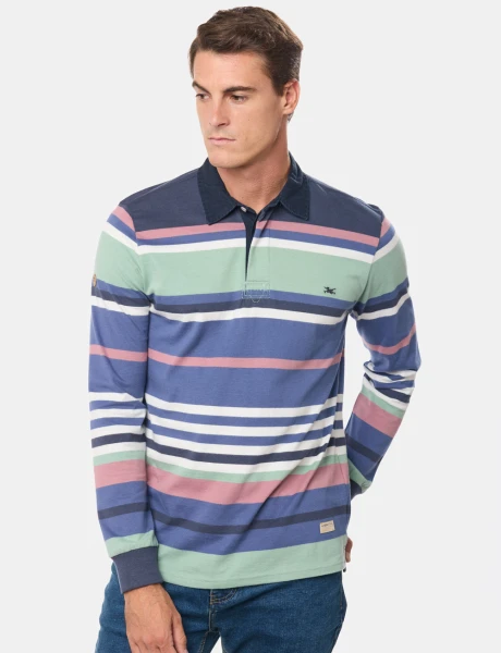REMERA RAYADA Azul