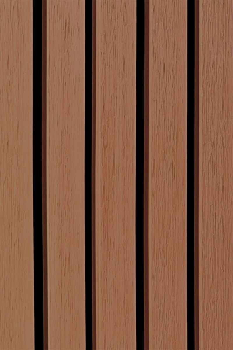 PANEL WPC RIPADO EXTERIOR - PANEL RIPADO EXTERIOR WPC CO-EXTRUIDO JE23 TEAK A 2850X219X26MM 