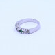Anillo medio sin fin oro 18k blanco con esmeraldas y brillantes. Anillo medio sin fin oro 18k blanco con esmeraldas y brillantes.