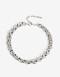 Collares Cortos Metal Collar Metal Eslabones Orgánicos - Plateado Rodio