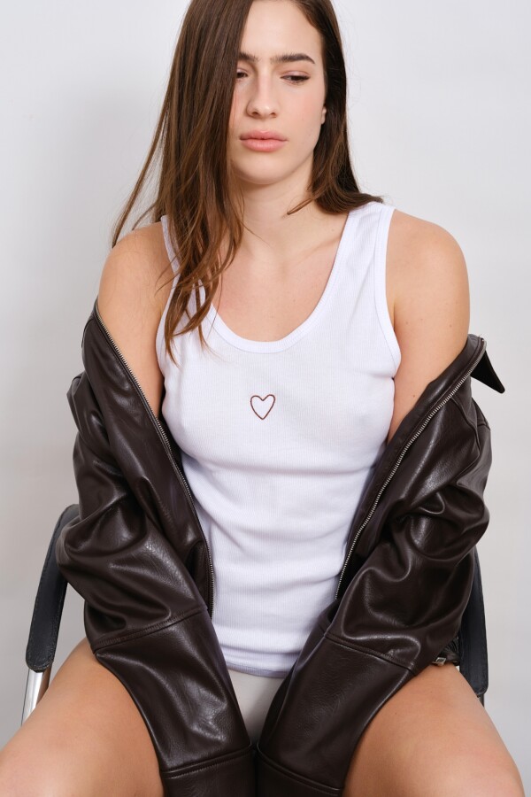 Musculosa de Rib Roma Blanco