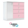 Cómoda Infantil 4 Cajones 1 Puerta Mdp opcion rosa/celeste Cómoda Infantil 4 Cajones 1 Puerta Mdp Opcion Rosa/celeste