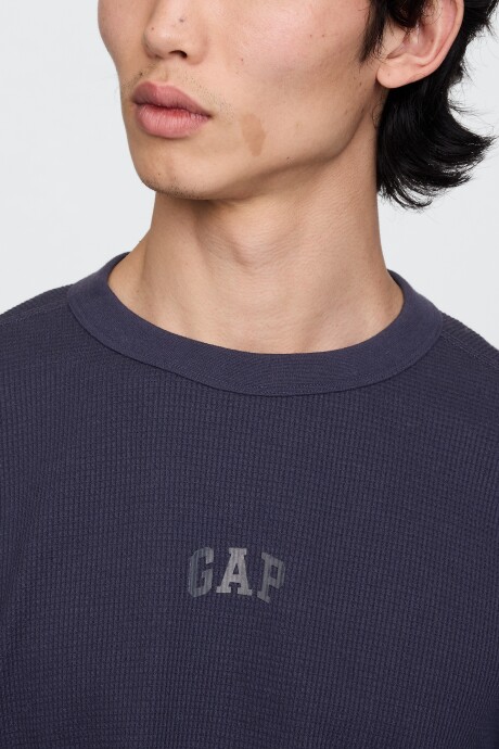 Remera Logo Gap Manga Larga Navy Uniform