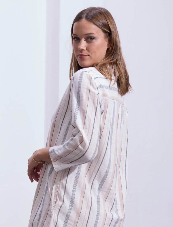 Vestido Algodon BEIGE/MULTI
