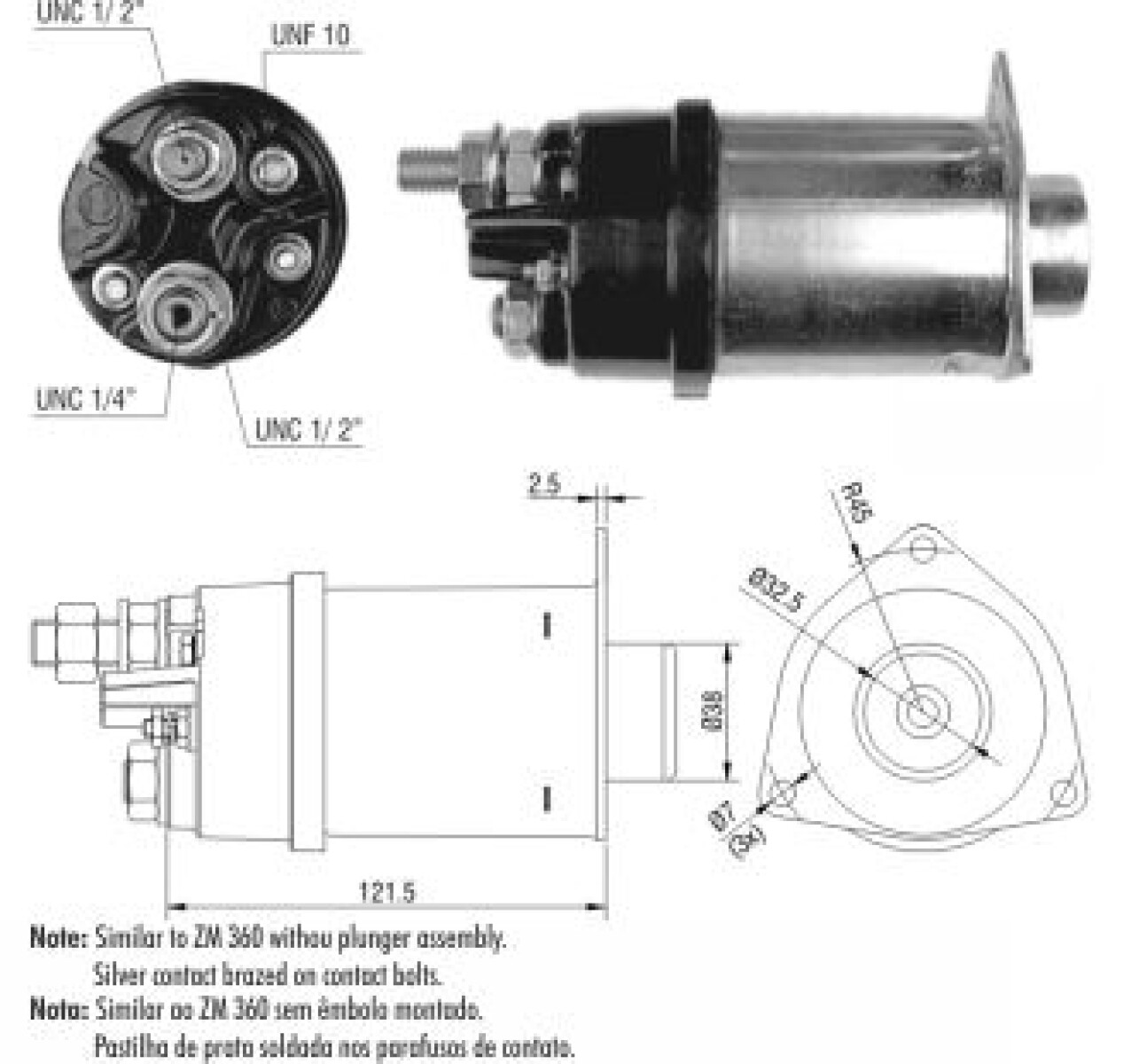 AUTOMATICO DE ARRANQUE - DELCO REMY 24V 37MT 460CH IM.90881805 ZM 