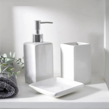 Set x3 piezas de baño en cerámica BLANCO