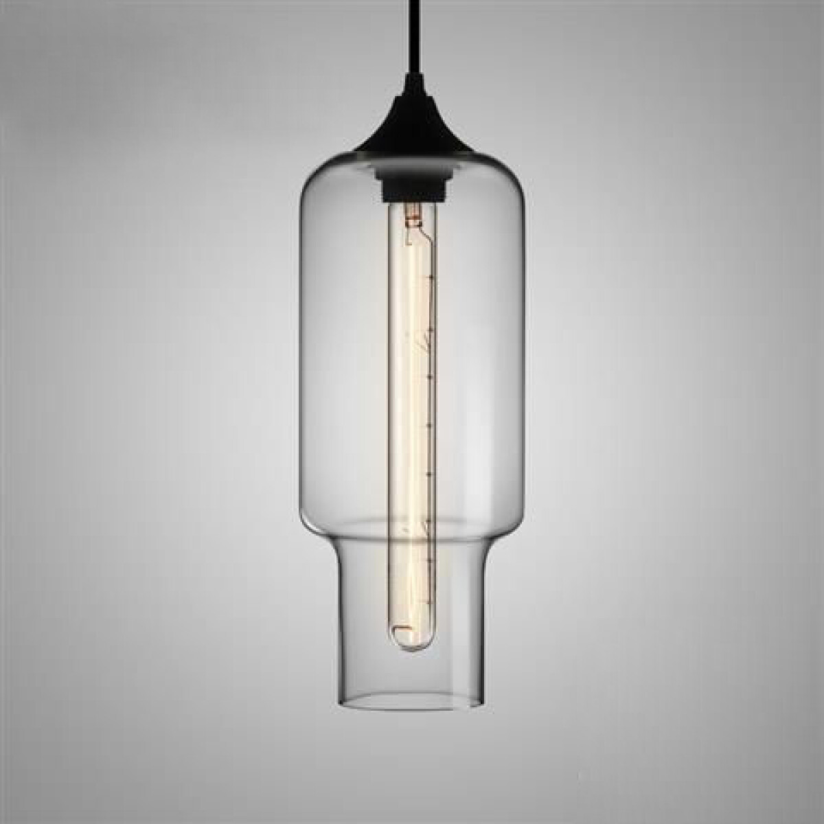 Lámpara Colgante Jeremy Transparente Ajustable Ø14cm x Alto 33cm 