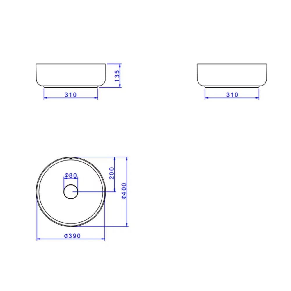 Bacha de apoyo redonda 40 cm verde salvia mate Deca Bacha De Apoyo Redonda 40 Cm Verde Salvia Mate Deca