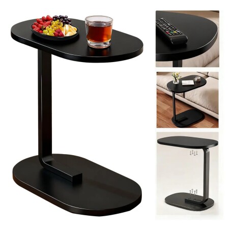 Mesa auxiliar Lumax de arrime MDF minimalista para living Negro