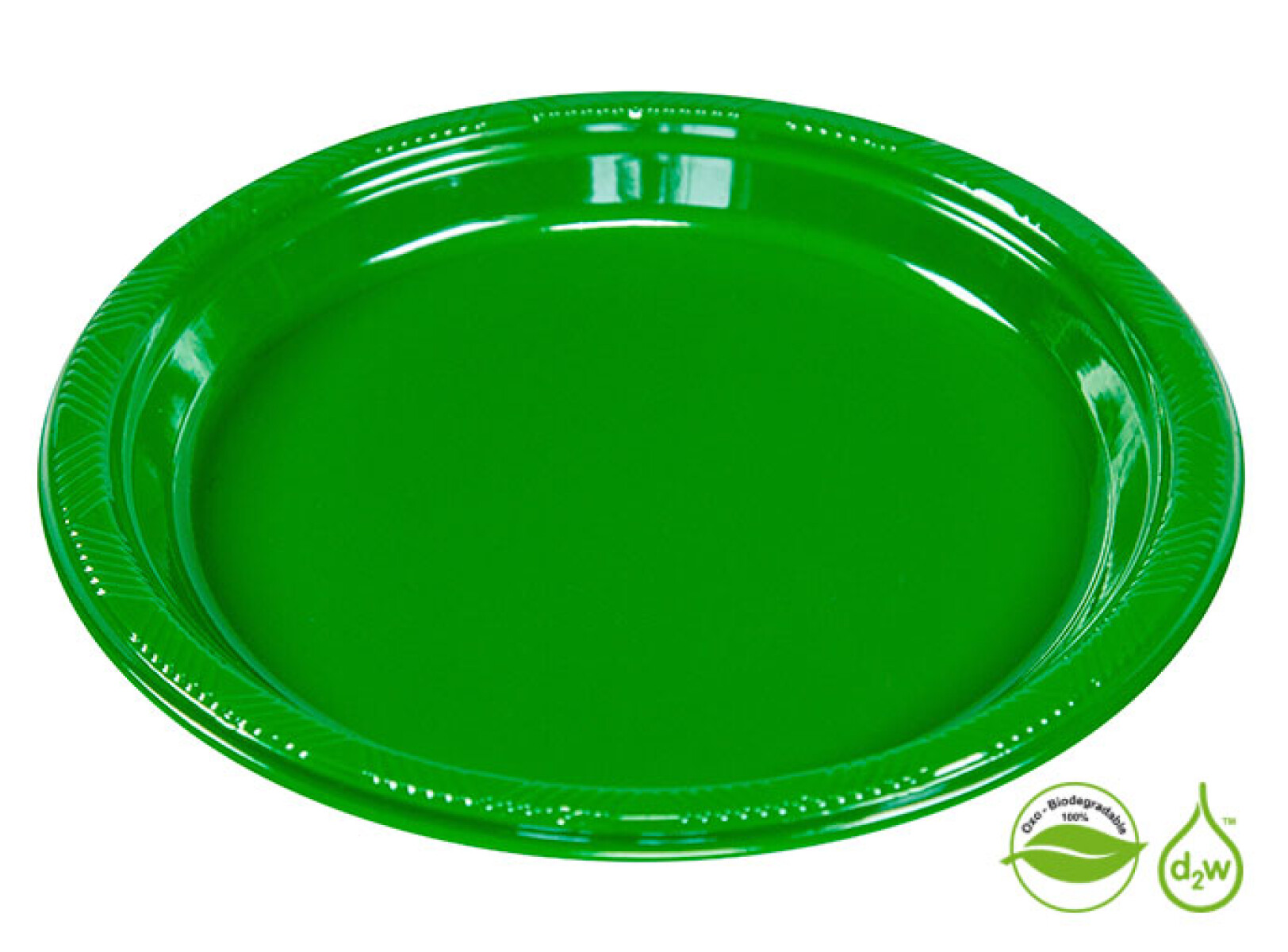 Plato Biodegradable 23cm x10Un - Verde 