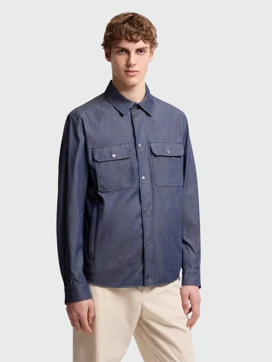 MONCLER - Camisa Jean Alta Automática