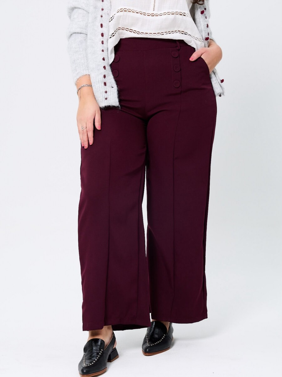 Pantalón Botones Bordo