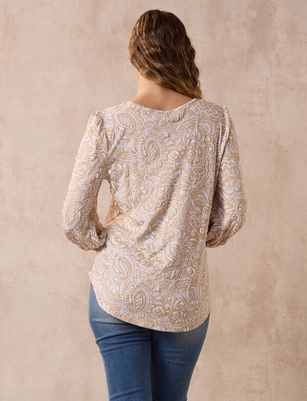 Blusa Calada Print BEIGE/MULTI